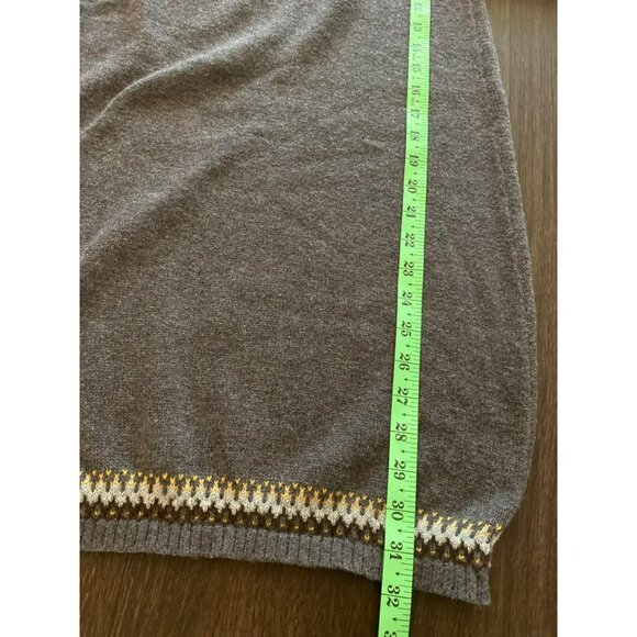 BCBGMAXAZRIA Fair Isle Knit Sweater Mini Dress Short Sleeves Cotton &Lambswool - Picture 6 of 6